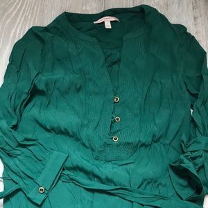 Banana republic heritage emerald green dress